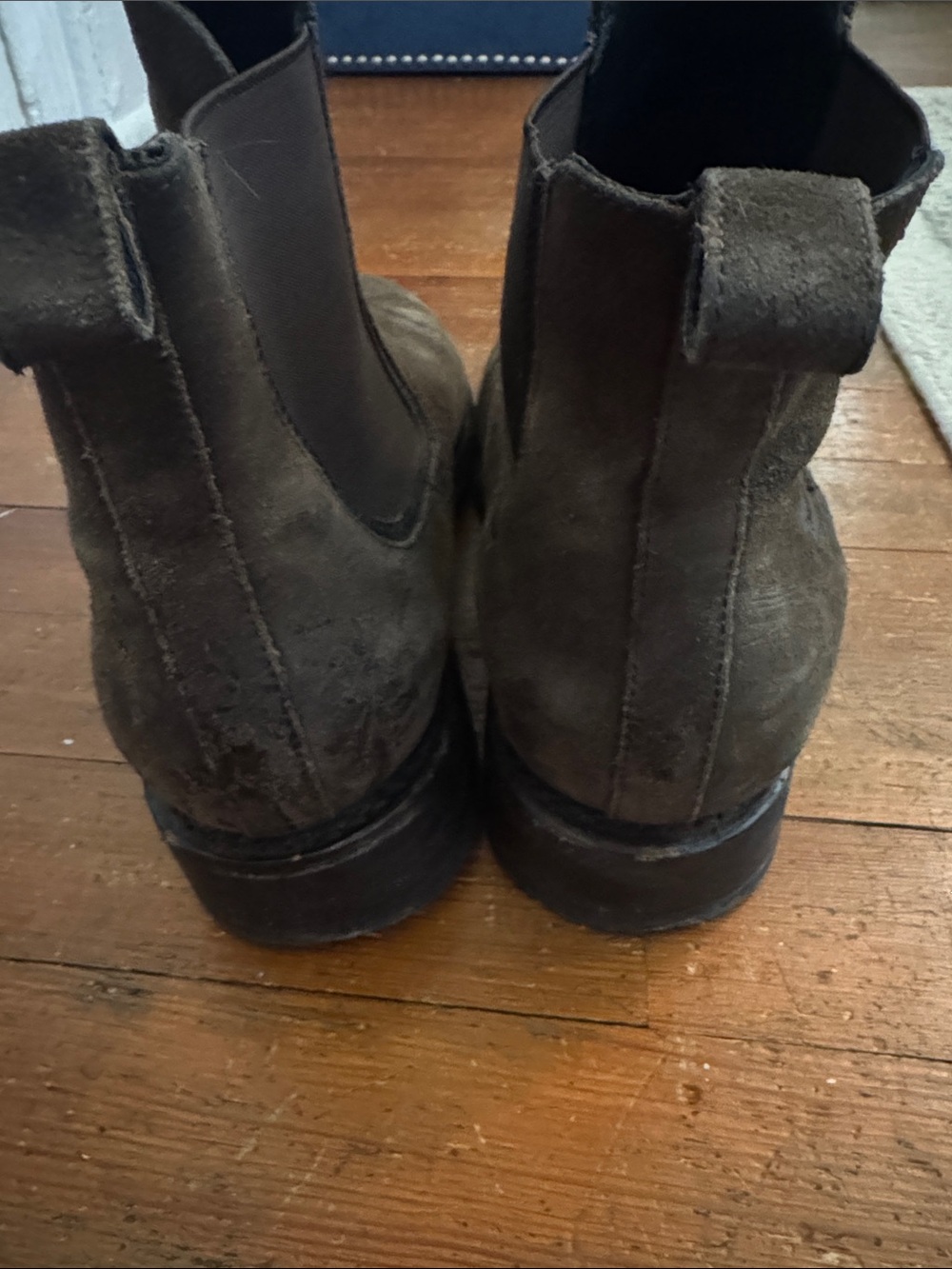 Thursday Boots Men's Dark Olive Suede Chelsea Boots - Picture 3 of 7